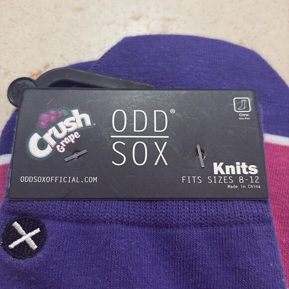 NWT ODD SOX GRAPE CRUSH socks SZ 8-12 - Picture 5 of 5